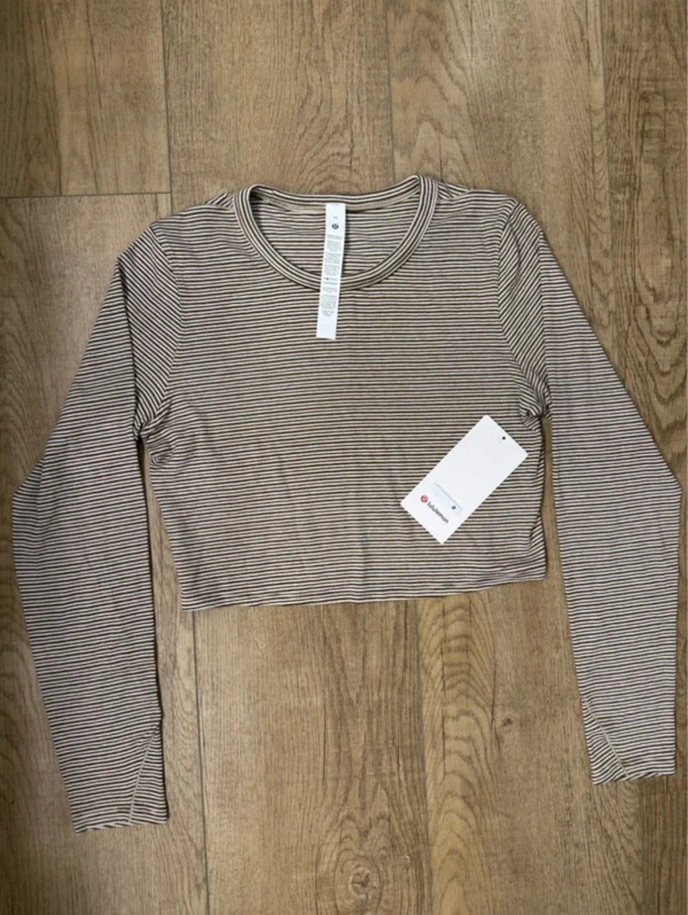 Lululemon Hold Tight Straight-Hem Cropped LS Size 12